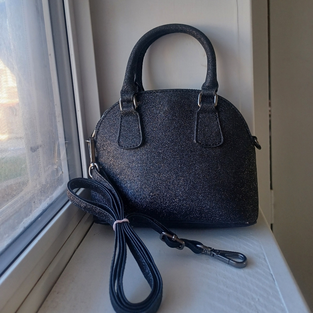 Sparkle Glitter Mini Bowler Handbag Crossbody